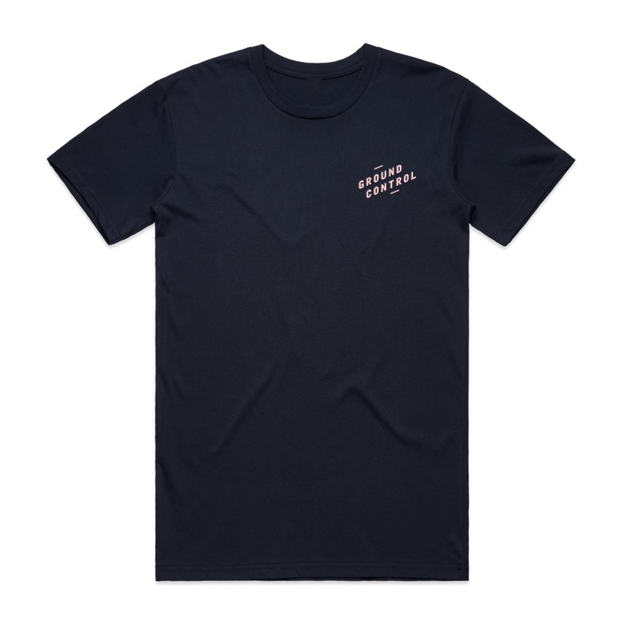 Ground Control Coffee Barista Tee - NAVY WHITE